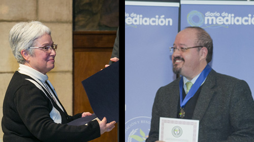 Núria Villanueva i Javier Wilheim reconeguts com a figures destacades en la mediació de conflictes